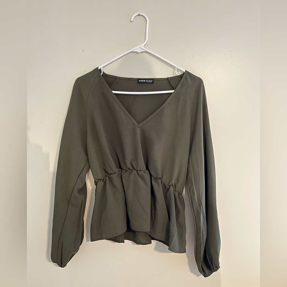 Green Sleeve Blouse - M